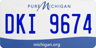 MI license plate DKI9674