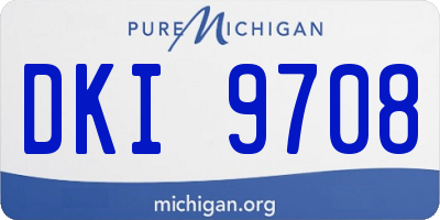 MI license plate DKI9708