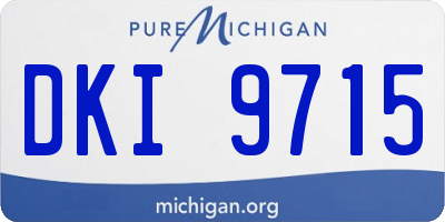 MI license plate DKI9715