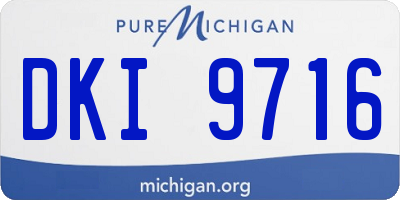 MI license plate DKI9716