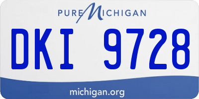 MI license plate DKI9728