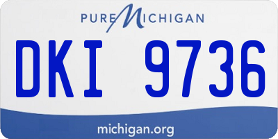 MI license plate DKI9736