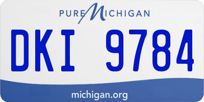 MI license plate DKI9784