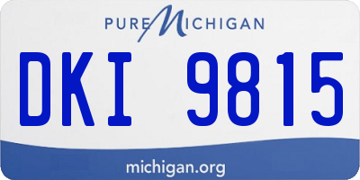 MI license plate DKI9815