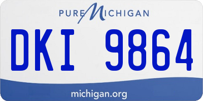 MI license plate DKI9864