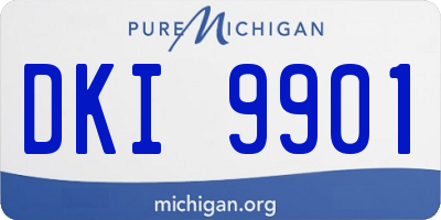 MI license plate DKI9901