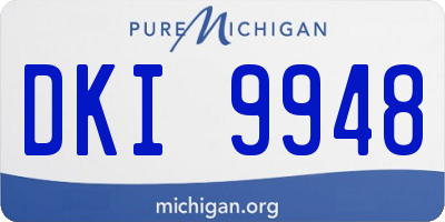 MI license plate DKI9948