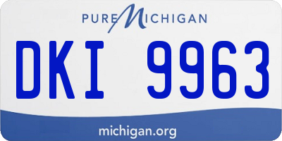 MI license plate DKI9963