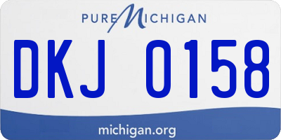 MI license plate DKJ0158