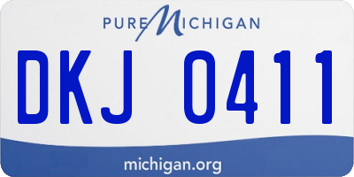 MI license plate DKJ0411