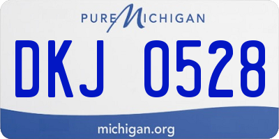 MI license plate DKJ0528