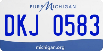 MI license plate DKJ0583