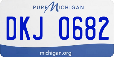 MI license plate DKJ0682