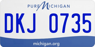 MI license plate DKJ0735
