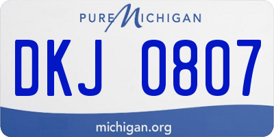 MI license plate DKJ0807