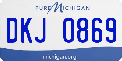 MI license plate DKJ0869