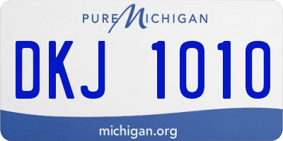 MI license plate DKJ1010