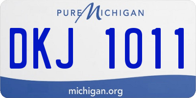 MI license plate DKJ1011