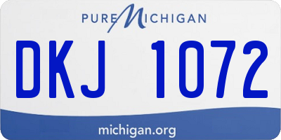 MI license plate DKJ1072