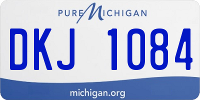 MI license plate DKJ1084