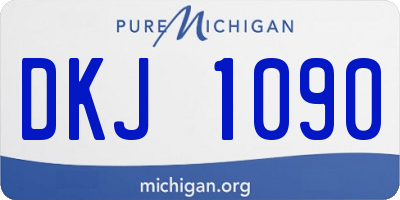 MI license plate DKJ1090