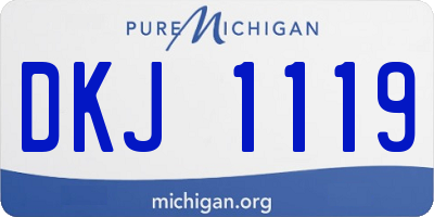 MI license plate DKJ1119