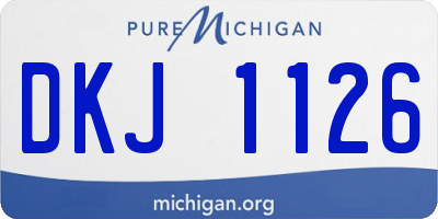 MI license plate DKJ1126