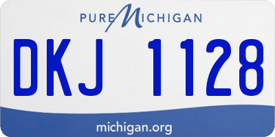 MI license plate DKJ1128