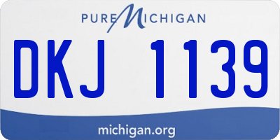 MI license plate DKJ1139