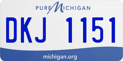 MI license plate DKJ1151