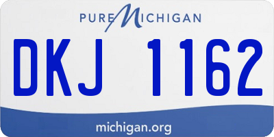 MI license plate DKJ1162