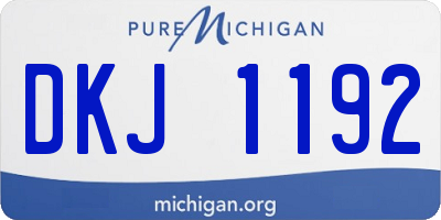 MI license plate DKJ1192
