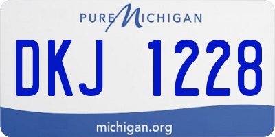 MI license plate DKJ1228