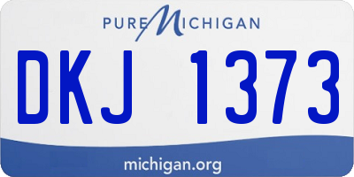 MI license plate DKJ1373
