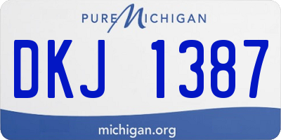 MI license plate DKJ1387