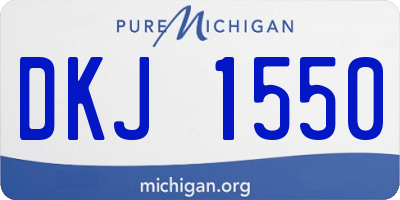MI license plate DKJ1550