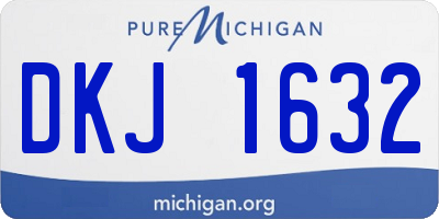 MI license plate DKJ1632