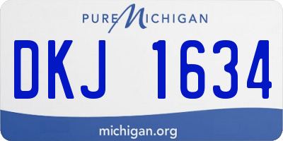 MI license plate DKJ1634