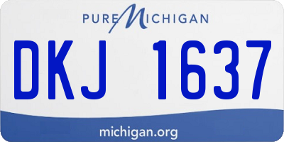 MI license plate DKJ1637