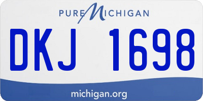 MI license plate DKJ1698