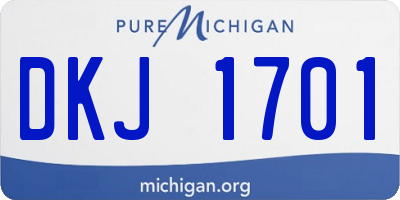 MI license plate DKJ1701