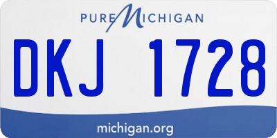 MI license plate DKJ1728
