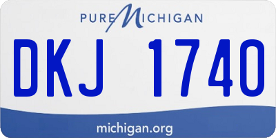 MI license plate DKJ1740