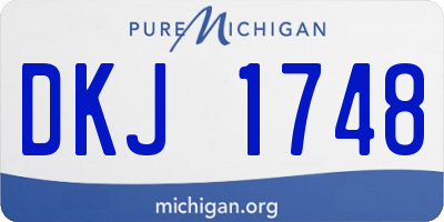 MI license plate DKJ1748