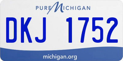 MI license plate DKJ1752