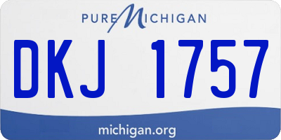 MI license plate DKJ1757