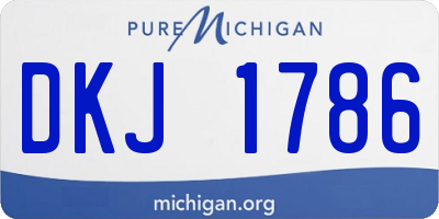 MI license plate DKJ1786