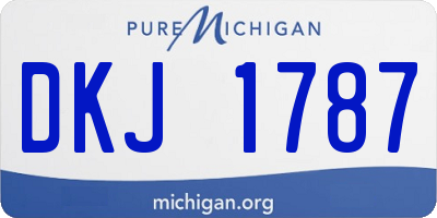 MI license plate DKJ1787