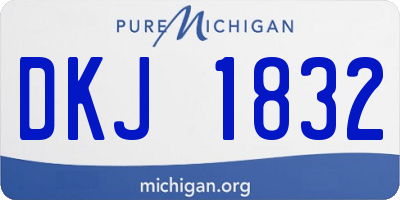 MI license plate DKJ1832