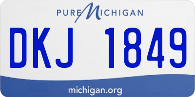 MI license plate DKJ1849